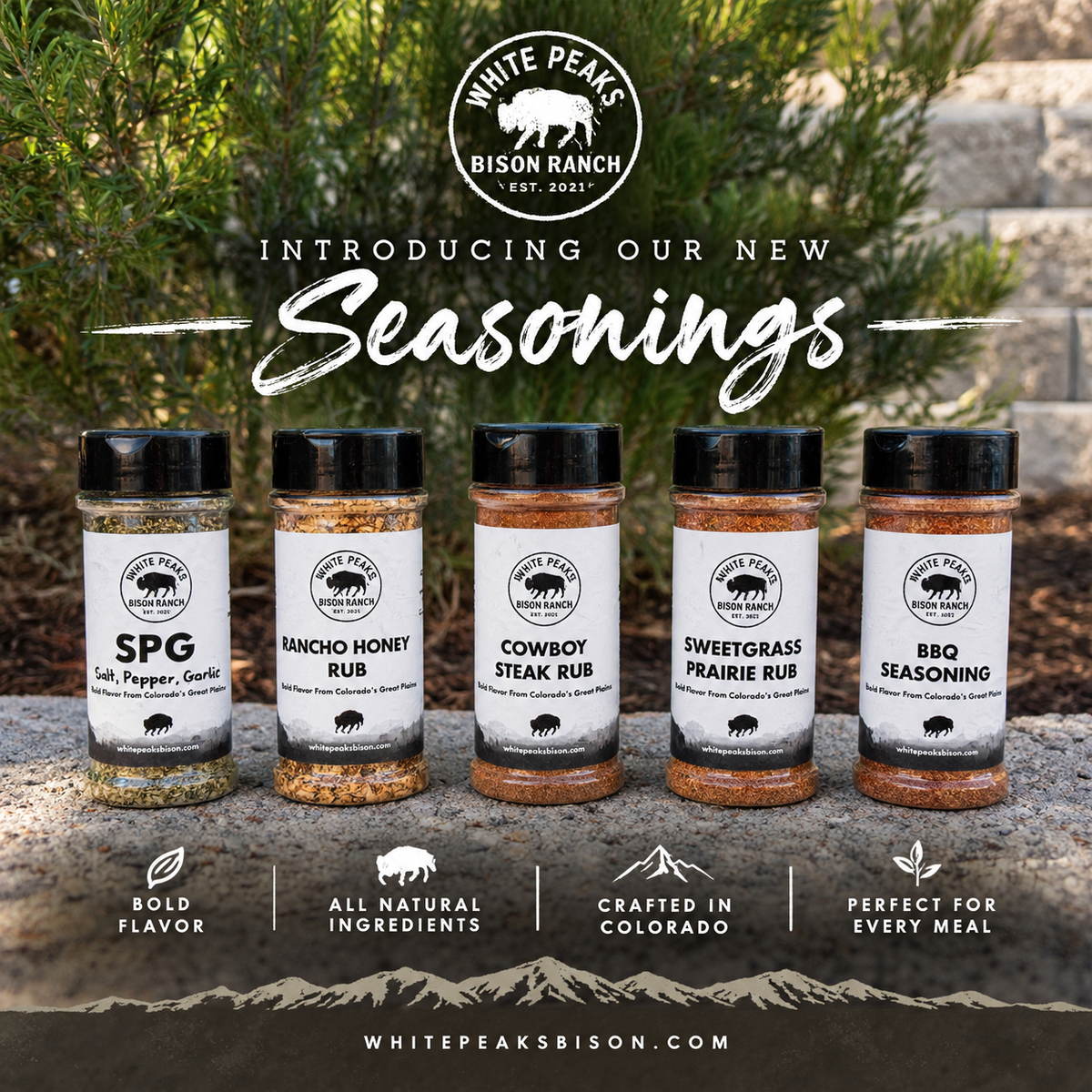 White Peaks Bison Ranch Seasonings